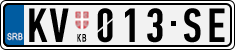 License plate of Serbia, Cars