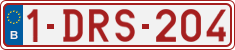 License plate of Belgium, Regular plates (2010)