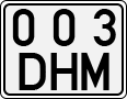 License plate of Kyrgyzstan, Trailers (1994)