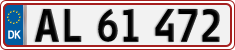 License plate of Denmark, Regular plates