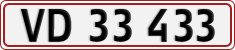 License plate of Denmark, Regular plates