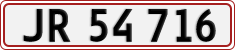 License plate of Denmark, Regular plates