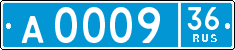 License plate Russia, Police cars