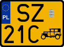 License plates of Poland, Oldtimers