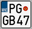 License plate of Montenegro, Motorcycles