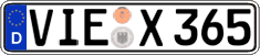 German license plate, Regular plates