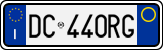 License plate of Italy, Cars (1994 year series)