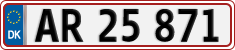 License plate of Denmark, Regular plates