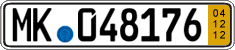 German license plate, Short-term transit plates