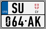 License plate of Serbia, Cars