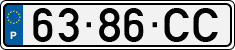 License plate of Portugal, Regular plates