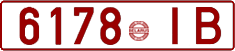 License plate Belarus, Cars (1992)