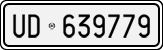 License plate of Italy, Cars (1927 year series)