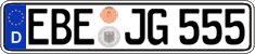 German license plate, Regular plates