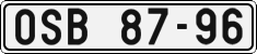License plate of the Czech Republic, Cars (1960)