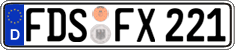 German license plate, Regular plates