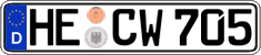 German license plate, Regular plates