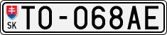 License plate of Slovakia, Cars