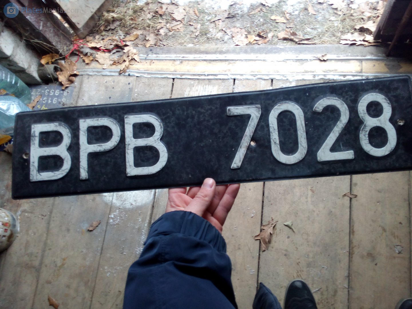 BPB 7028, License plate without vehicle 