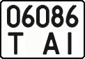 License plate Ukraine, Work vehicles (2004)