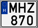 license plates of Hungary, Cars (1990)