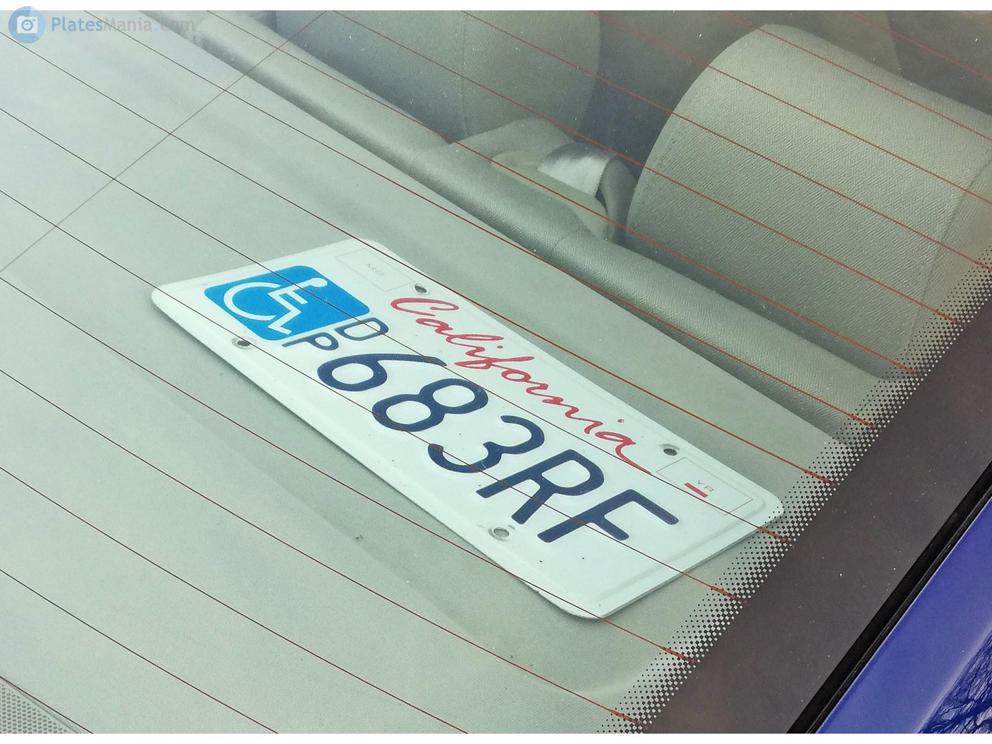 D/P683RF, License plate without vehicle 