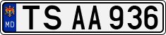 License plate of Moldova, Cars (1992)