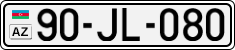 License plate of Azerbaijan, Cars