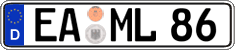 German license plate, Regular plates