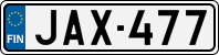 License plate of Finland, Cars