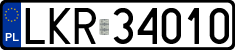 License plates of Poland, Regular car plates