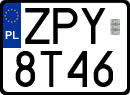 License plates of Poland, Special vehicles and motorcycles