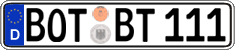 German license plate, Regular plates