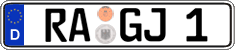 German license plate, Regular plates