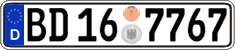 German license plate, Authorities and federal agencies