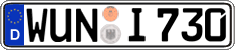 German license plate, Regular plates