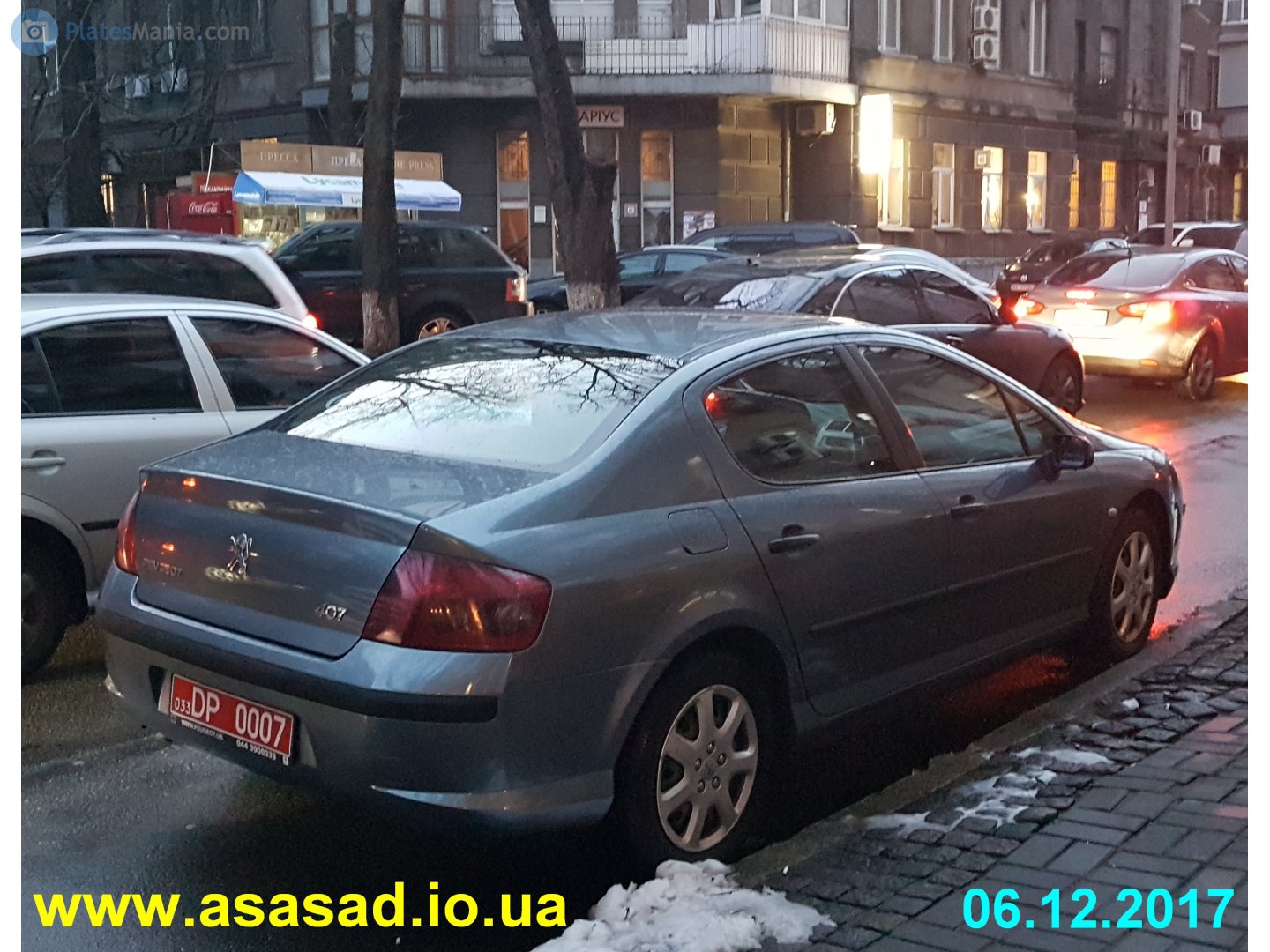 033 DP 0007, Peugeot 407 1st gen Sedan (D23), 2004–2010