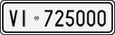 License plate of Italy, Cars (1927 year series)