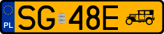 License plates of Poland, Oldtimers