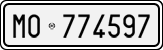 License plate of Italy, Cars (1927 year series)