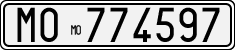 License plate of Italy, Cars (1927 year series)