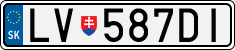 License plate of Slovakia, Cars