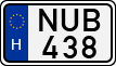 license plates of Hungary, Cars (1990)