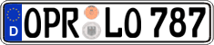 German license plate, Regular plates
