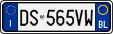 License plate of Italy, Cars (1994 year series)