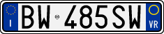 License plate of Italy, Cars (1994 year series)