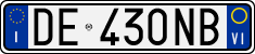 License plate of Italy, Cars (1994 year series)