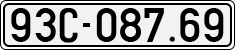 License plate of Vietnam, Cars