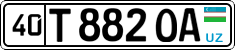 License plate of Uzbekistan, Private owners