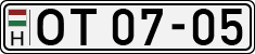 license plates of Hungary, Oldtimers (1990)